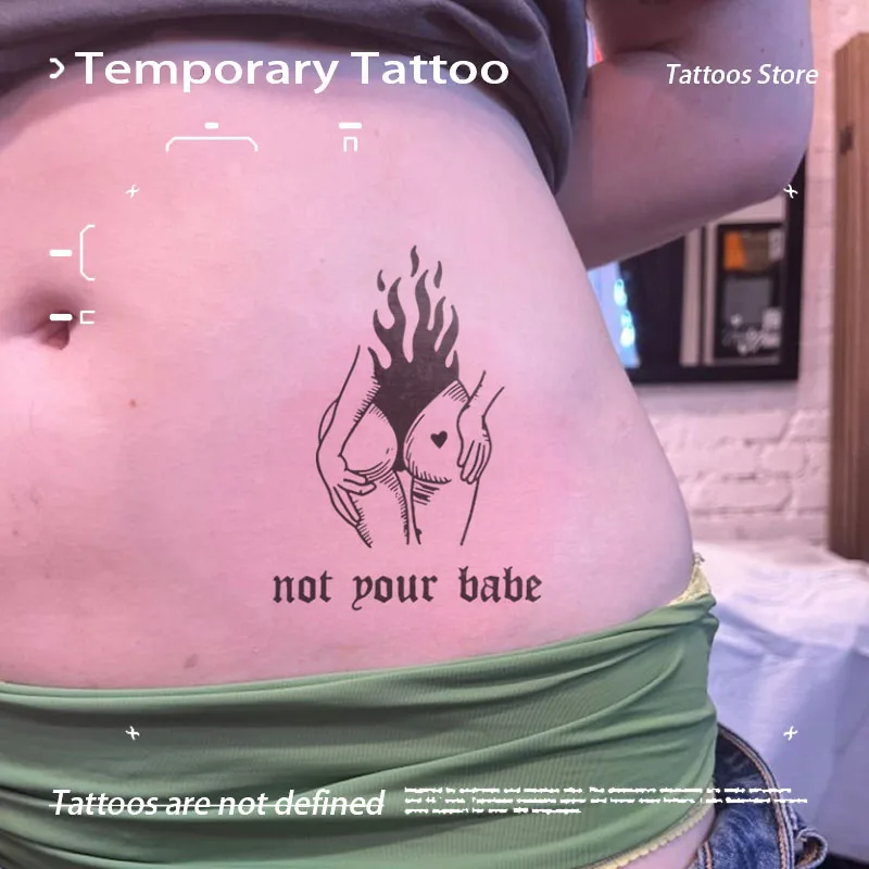 

Сексуальная аниме-девушка, татуировка с травяным соком, наклейка для женщин и мужчин, водонепроницаемая временная татуировка, поддельная татуировка Y2K, новинка на Хэллоуин, 2025 г.