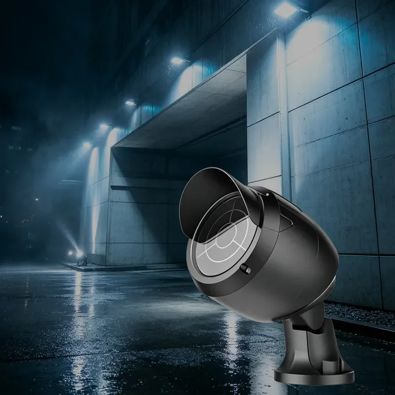 Rugged Sealed Black Aluminum IP65 Waterproof Garden Spotlight 3000K-6500K RGBW Transparent Lens Wide-Angle Flood Light