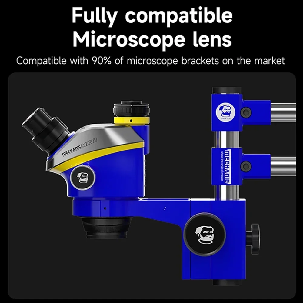 Mechanic LM3 360° Universal Double Arm Stand for Mobile Phones Tablet Motherboard PCB Repair Microscope Support Rotating Stand