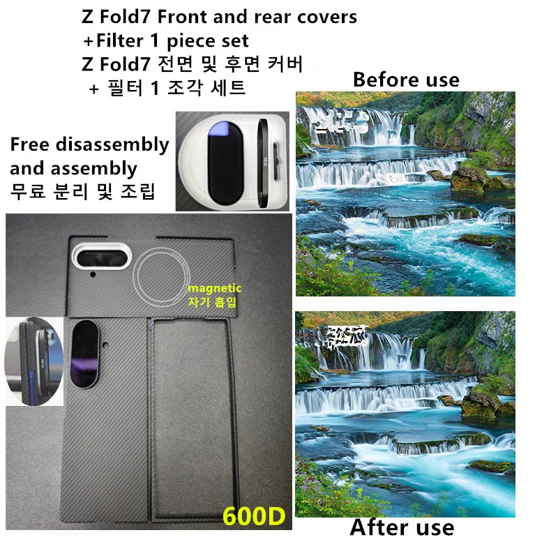 Aramide magnetische hoes voor Samsung Galaxy Z Fold 7, koolstofvezel hoes voor Magsafe Case Shell Cover mobiele telefoonaccessoires