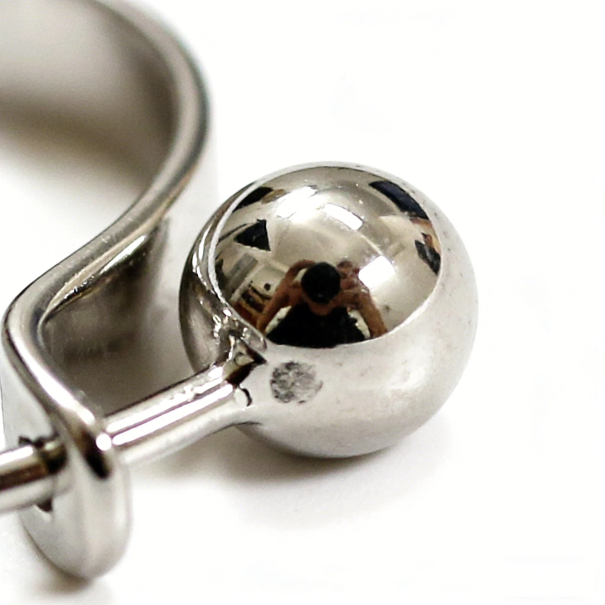 F.I.N.S Women Ring Silver 925 Fashion Personality Double Round Beads Finger Ring 925 Sterling Silver Ball Pendant for Decoration
