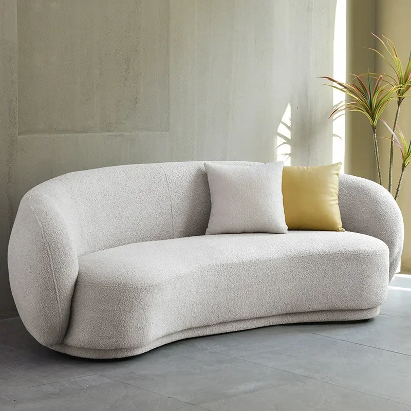 

Modern Design Fabric Sofa For Living Room Home Furniture Curved Couch Sofa