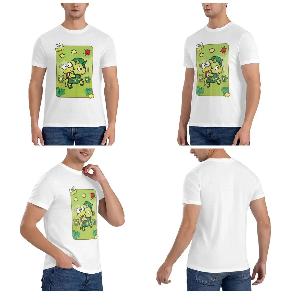 Kero Kero Keroppi T-Shirt for Men Cotton Plus Size T Shirts Men's Short Sleeve Crew Neck Summer Clothes Tops S-6XL