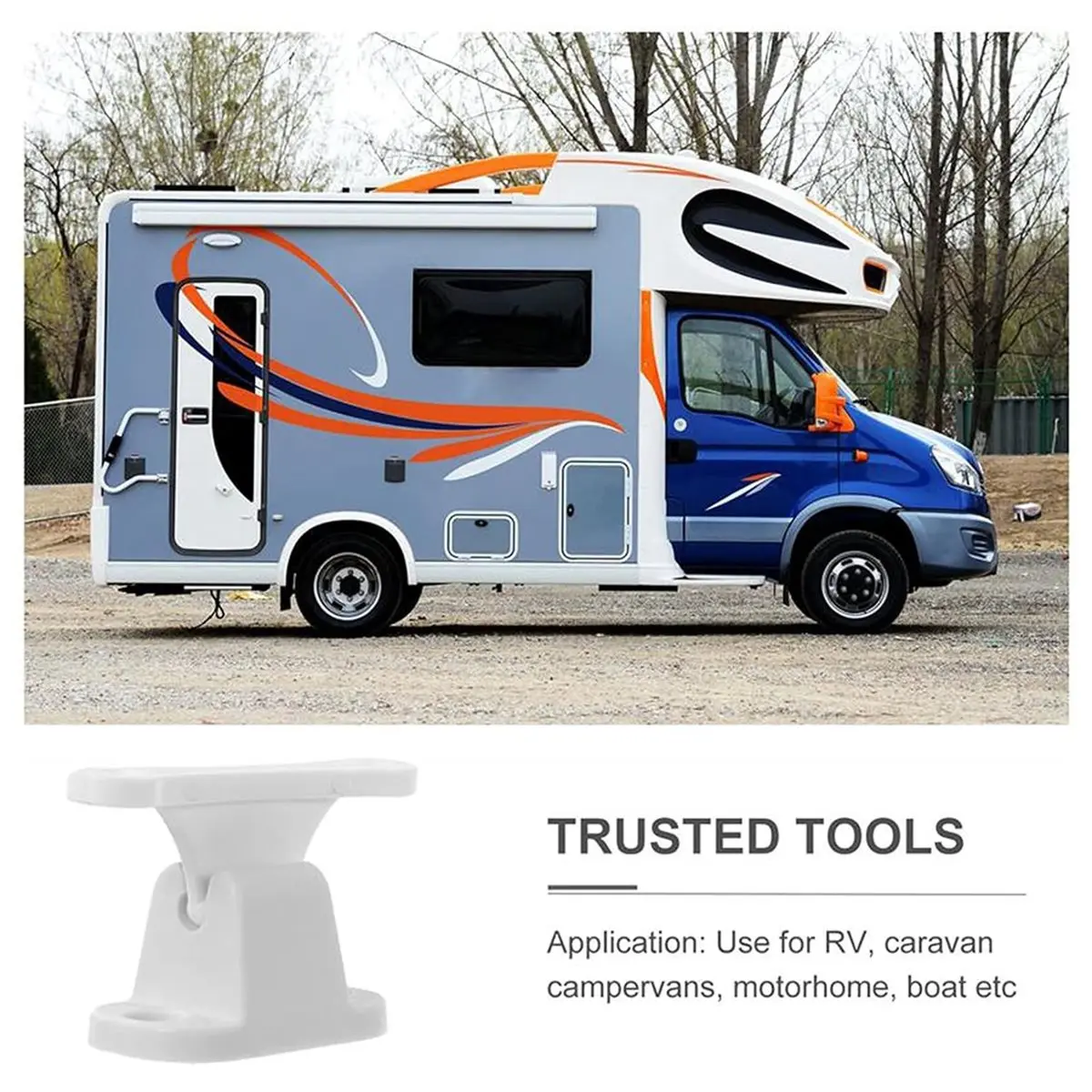 2 Door Fixture Kit, T-Shaped Door Stopper, Nylon Plug Limiter for Campervans, Motorhomes, Caravans, and Campgrounds