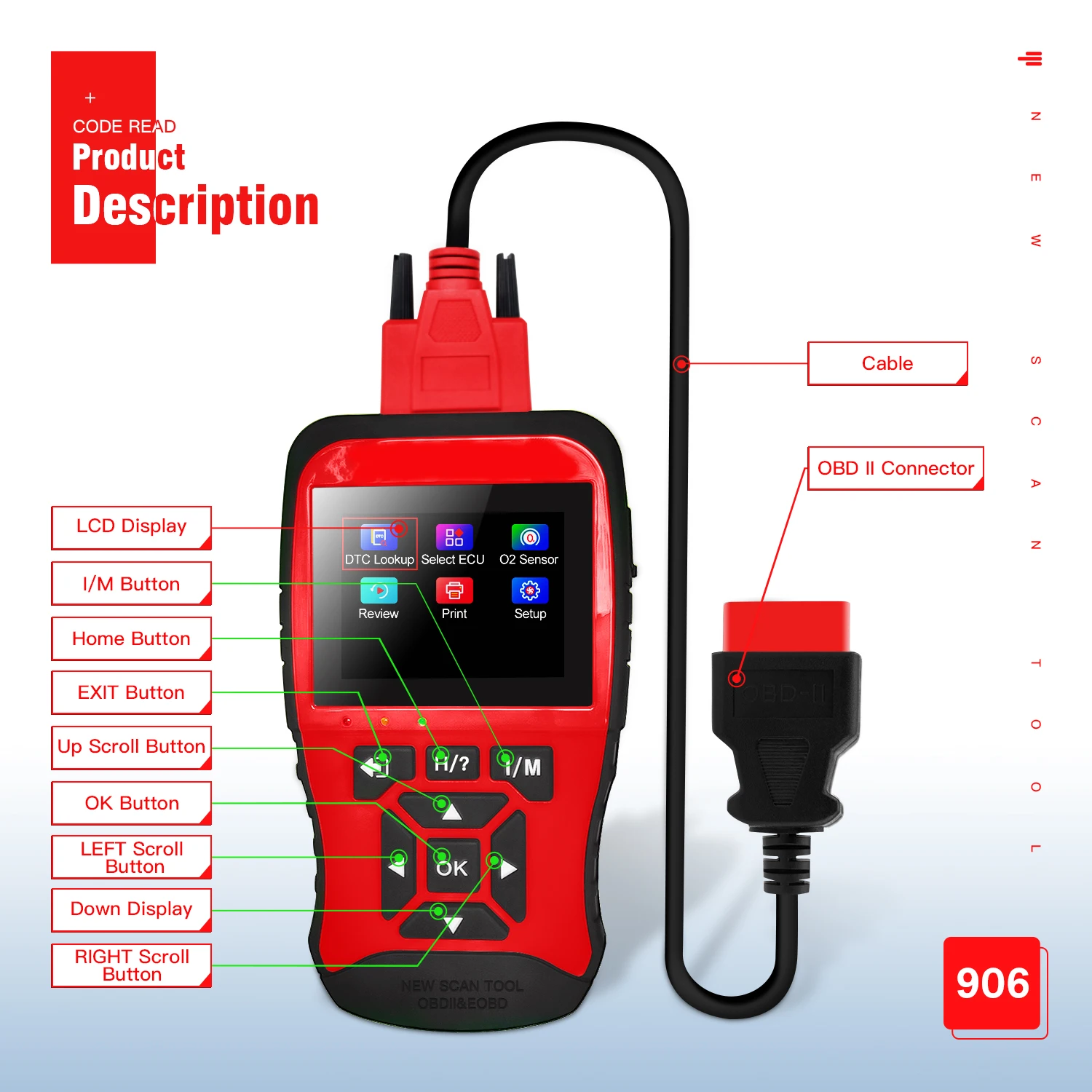 A++ JD906 JDiag code reader diagnostic tool manufacturer high repurchase Best Quality OBD2 Diagnostic Scanner same as KW850