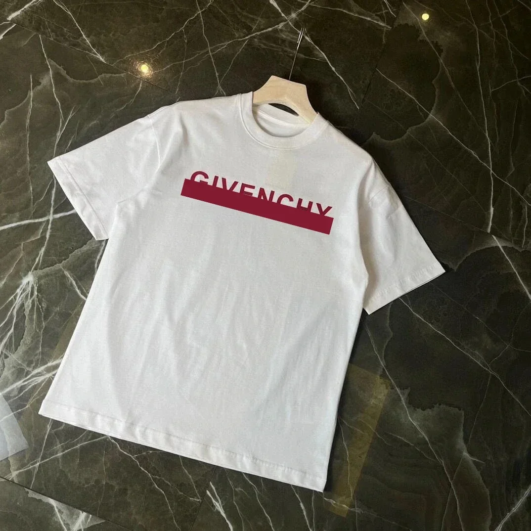 2025 منتج جديد تصميم الرجال والنساء موضة العلامة التجارية القطن الخالص تي شيرت مطبوع الشارع طاقم الرقبة قصيرة الأكمام