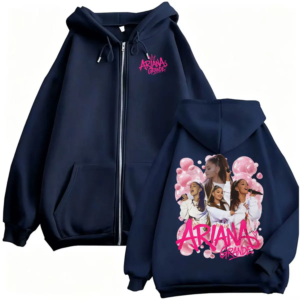 Ariana Grande Eternal Sunshine Tour Zipper Hoodies Men Women Harajuku Aesthetic Sweatshirt Jacket Coats Bodywarmer Zip Up Hoodie