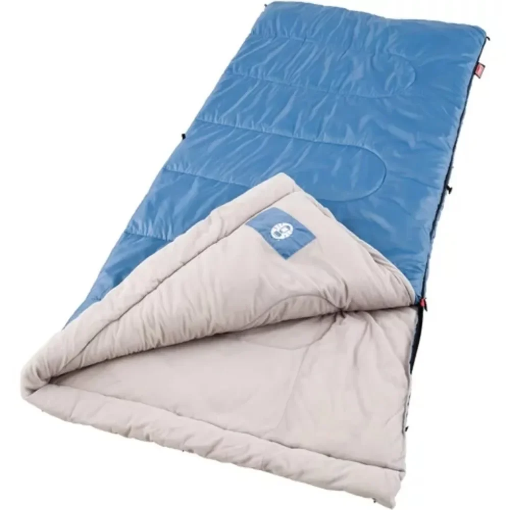 

2023 New Sun Ridge 40-Degree Cool Weather Rectangular Adult Sleeping Bag, Blue, 33"x75"