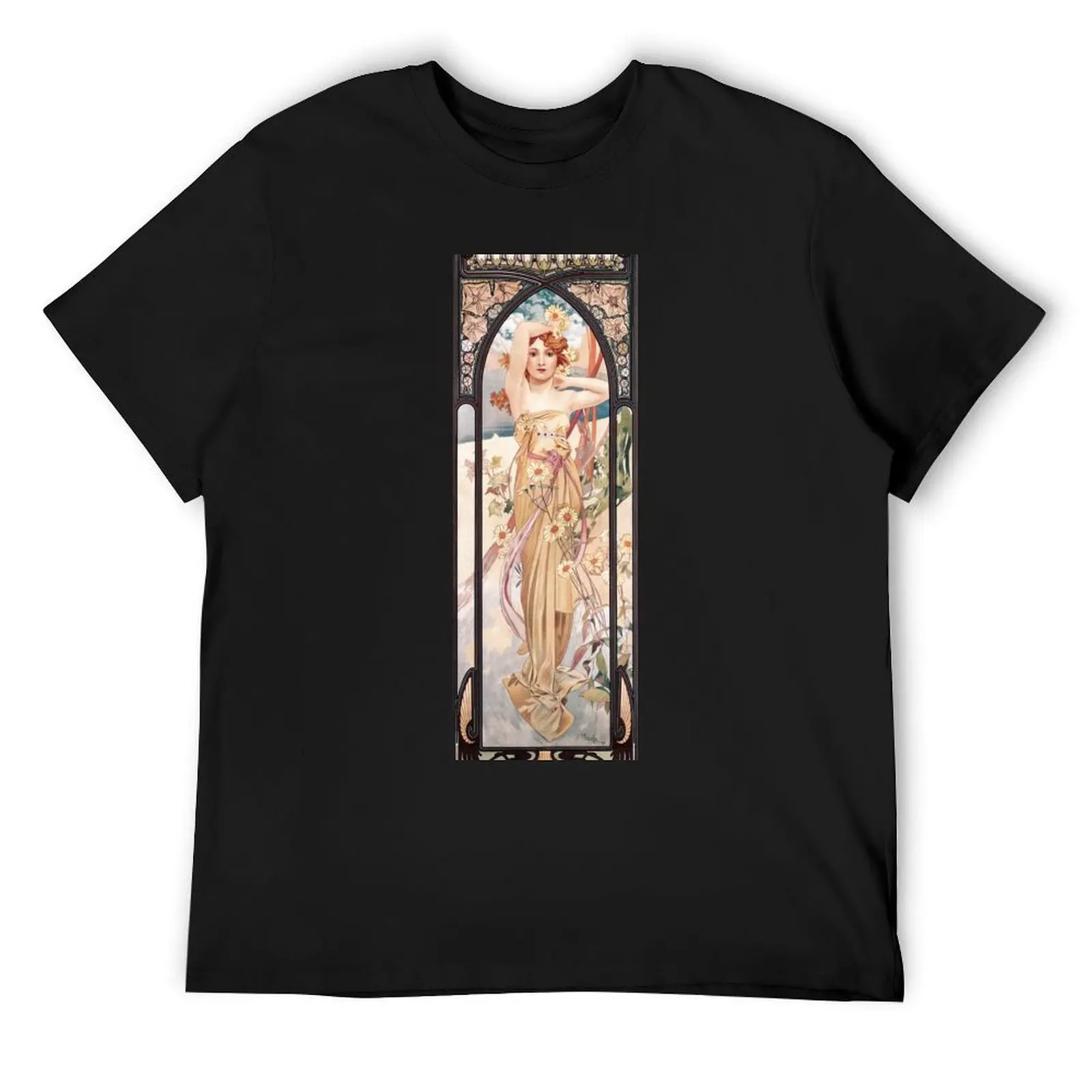 

Brightness of Day Alphonse Mucha éclat du Jour T-Shirt customs korean fashion plain white t shirts men