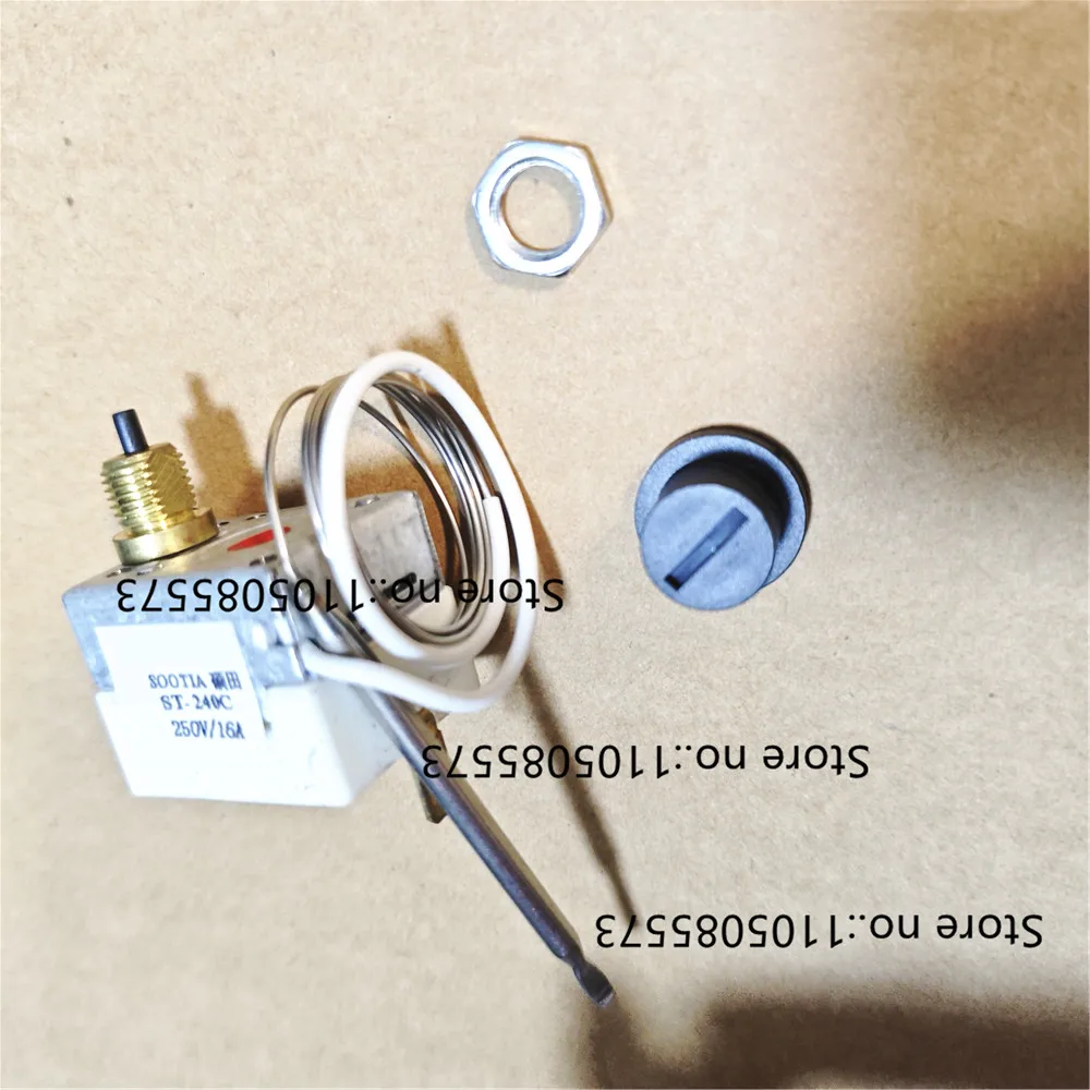 Universal Fryer Spare Parts Temperature Control ST-240C 250V 16A 240 Degree Thermostat With Brass Metal Nut