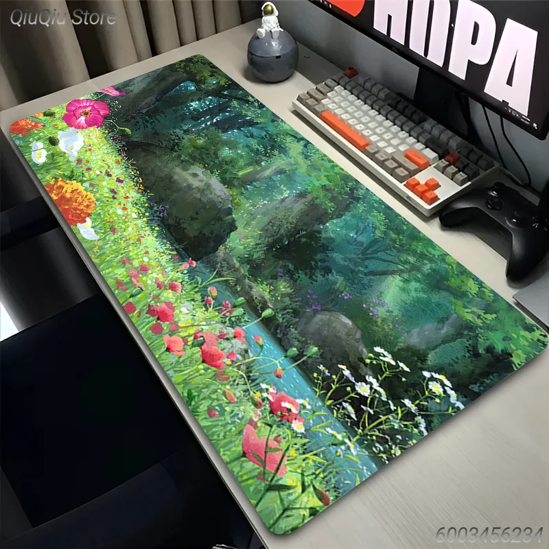 Mouse Pad Gamer XXL Custom Mouse Mat Desk Mats Japan Anime Scenery Table of Office Carpet Gamer Natural Rubber Mice Pad Mousepad