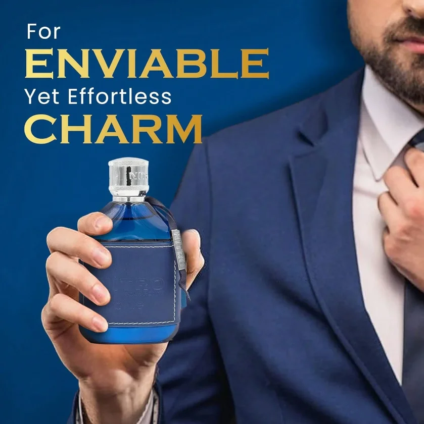 عطر دومونت نيترو بلو الرجالي بسعة 3.4 أونصة/100 مل، مما ينبعث منها عطر الفواكه الطازجة والحمضيات #5