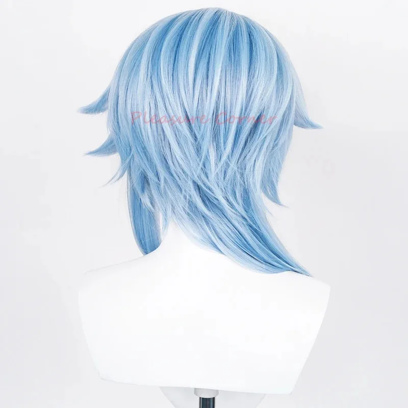Simulation Scalp Genshin Impact Kamisato Anime Cosplay Wig Heat Resistant Synthetic Ayaka Brother Ayato Wigsr,7;k'2.s;9,