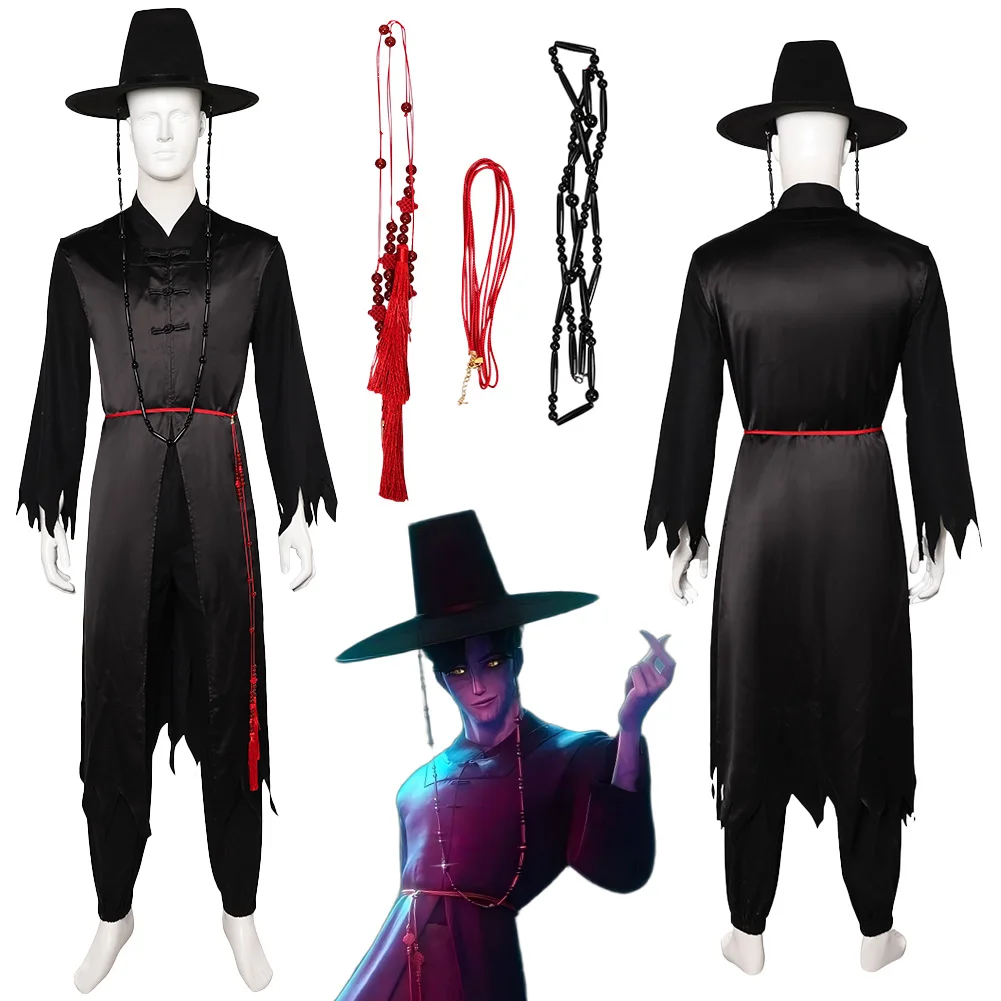 

Disguise Demon Hunter of KPop Saja Boys Jinu Cosplay Hat Suits 2025 Movie Costume Men Roleplay Fancy Dress Up Party Outfits