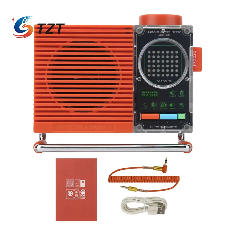 

TZT Silvery/Vintage white Syitren N200 Bluetooth Speaker Portable Mini Speaker with Battery & Metal Stand – Adjustable Angles