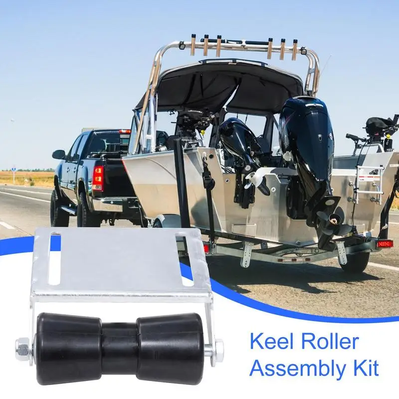 

Keel Roller Assembly Stand Trailer Roller Support Stand Bracket Mounting Base Replacement Heavy Duty Boat Trailer Parts Boat