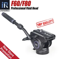 INNOREL-Cabezal fluido de vídeo F60/F80, trípode de cámara profesional, cabezal panorámico de arrastre fluido para cámaras DSLR, videocámaras, teleobjetivo