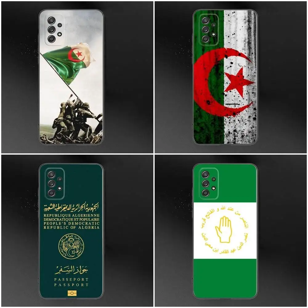 

A-Algerian P-Passport Phone Case For Samsung Galaxy S25,S24,S21,S22,S23,S30,Ultra,S20,Plus,Fe,Lite,Note,10,9,5G Black Cover