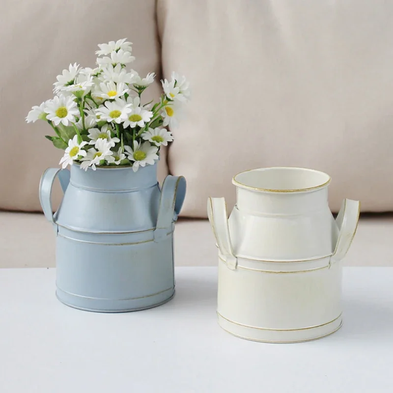 

Садовые растения, ваза для цветов, железное ведро, металлическая ваза, держатель для рукоделия, домашний декор, оцинкованная отделка, балкон, деревенское настольное ведро