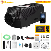 2KW Car Heater 12V/24V Diesel Air Heater With  Remote Monitor Low Noise Fast Heating Diesel Parking Heater For Car Trailer Truck