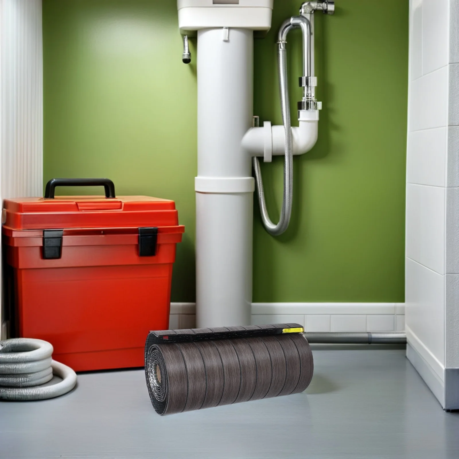 

3D Wall Panels Peel and Stick Self-Adhesive Waterproof Wallpaper Dark Brown 40cmx300cm Kitchen Bathroom Decorative Wall Covering