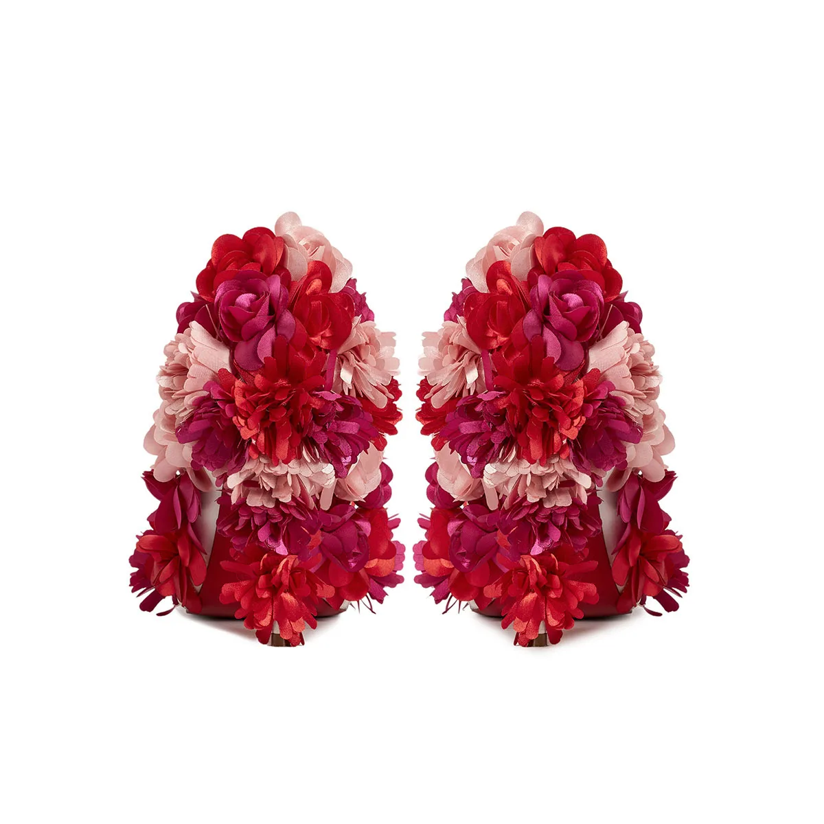 

Туфли-лодочки женские на шпильке с круглым носком, ручной работы, с цветочным пэчворком, без застежек, большие размеры, низкий вырез