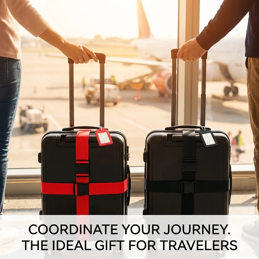 2-piece set - (1 luggage packing strap 2m, 1 identification tag) Multi-colored bright packing straps and luggage ties, suitable for securing luggage, handbags, and travel luggage, quickly identifying personal luggage with the identification tag, a must-have gift for Halloween