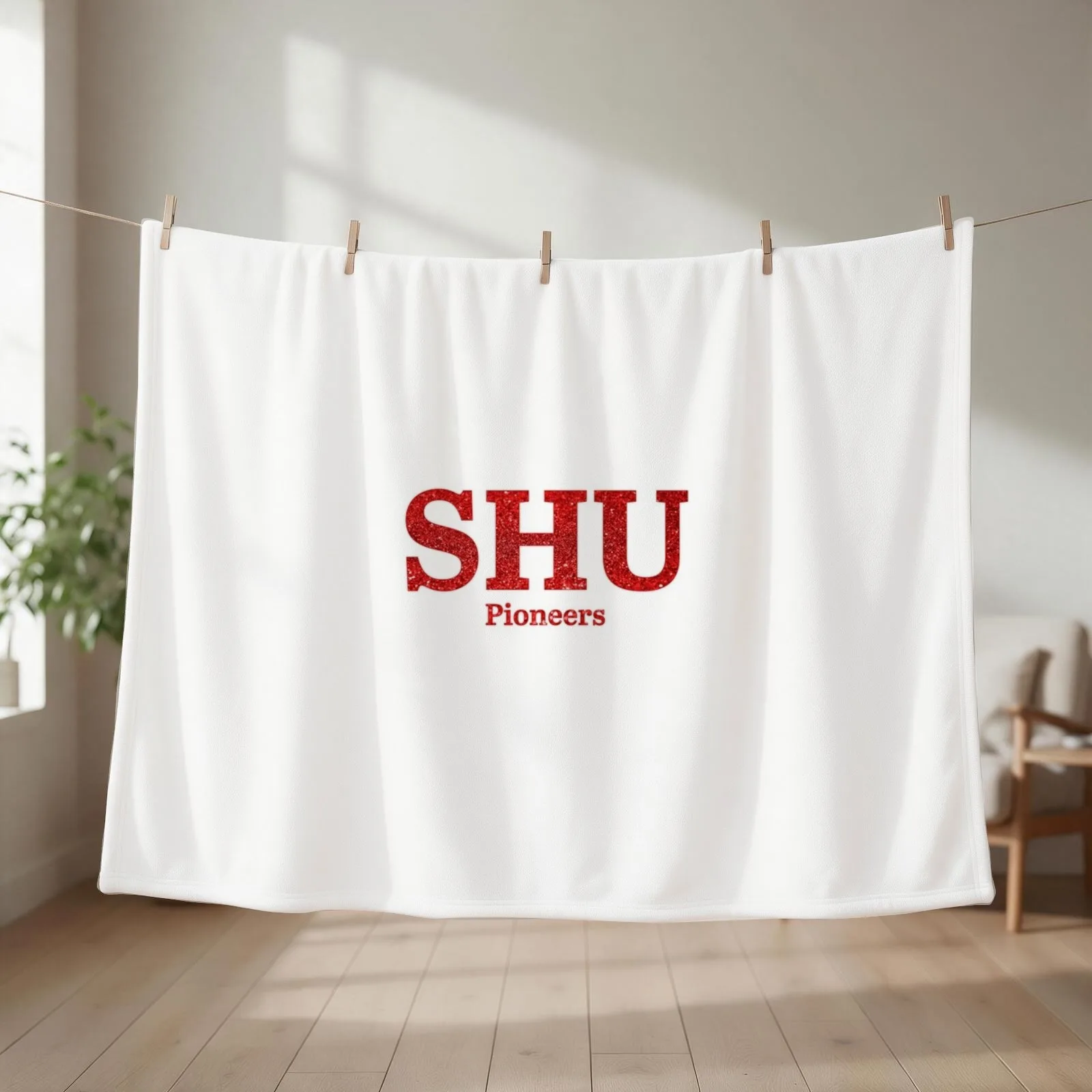 Sacred Heart University Pioneers Throw Blanket Shaggy Polar christmas decoration Beautifuls Blankets
