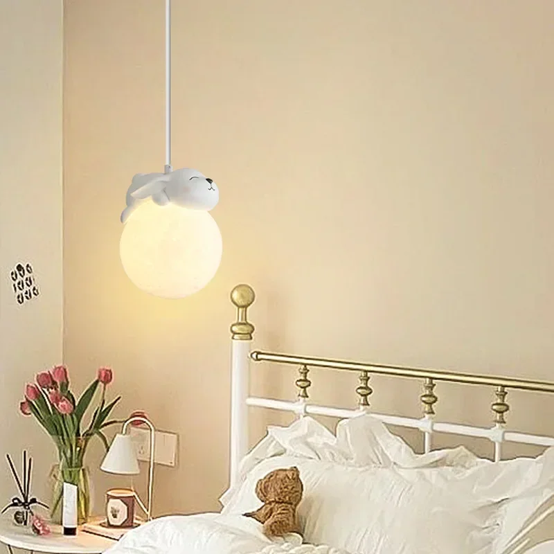 Nordic LED Pendant Lamp Child Bedroom Bedside Living Dining Aisle Study Chandelier Indoor Home Decor Light Fixture Hanging Lamp