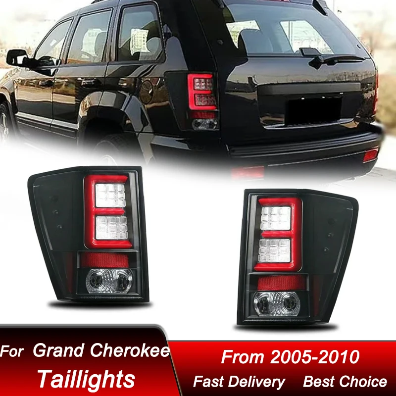 

Pop Car Styling Led Tail Lights For Grand Cherokee 05-10 New Style LED Tail Lamp Dynamic Turn Signal Light Tail Lamp Assembly