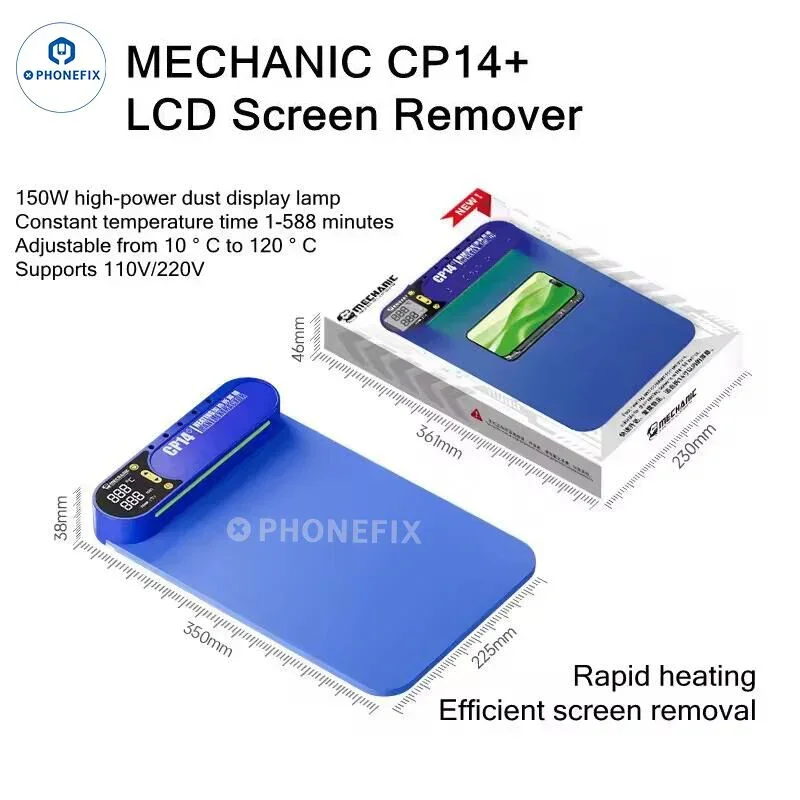MONTEUR Upgrade CP14 Plus LCD-scherm Verwarming Separator voor iPhone Mobiele Telefoon Schermen Verwijderen Achterkant Demontage