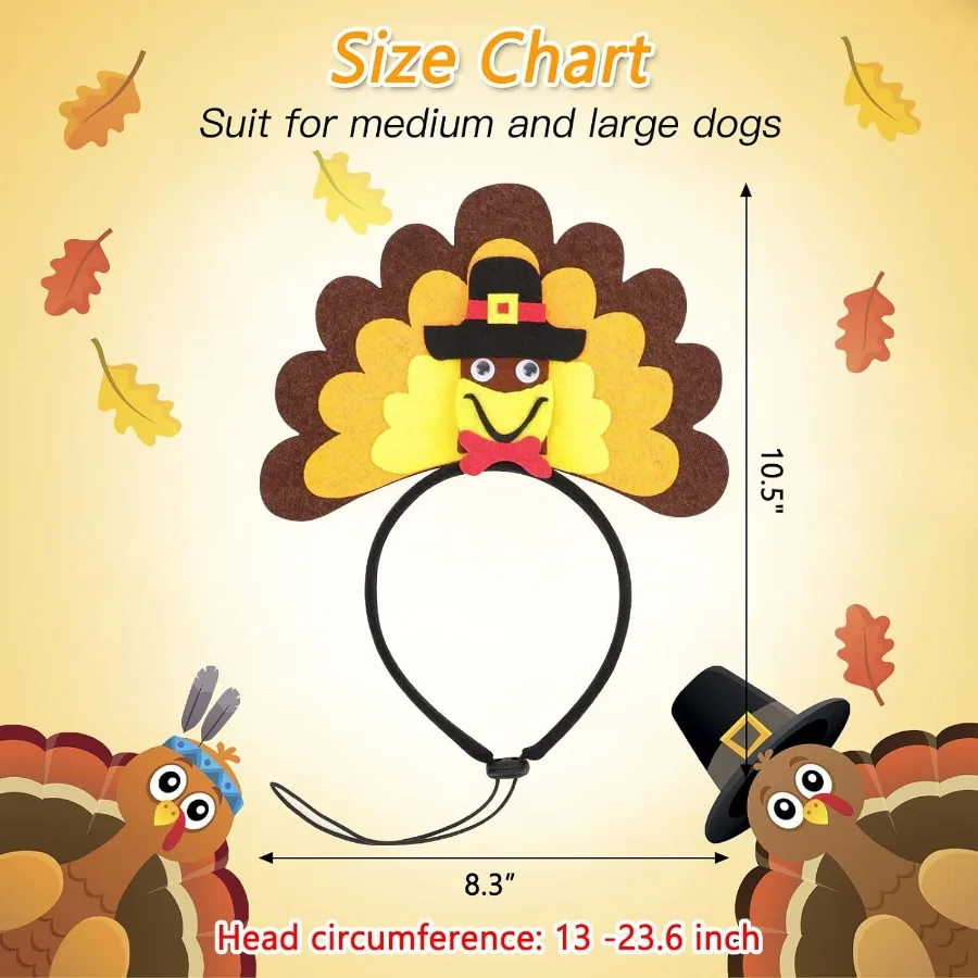 زي عيد الشكر للكلاب الديك الرومي للكلاب المتوسطة والكبيرة #2