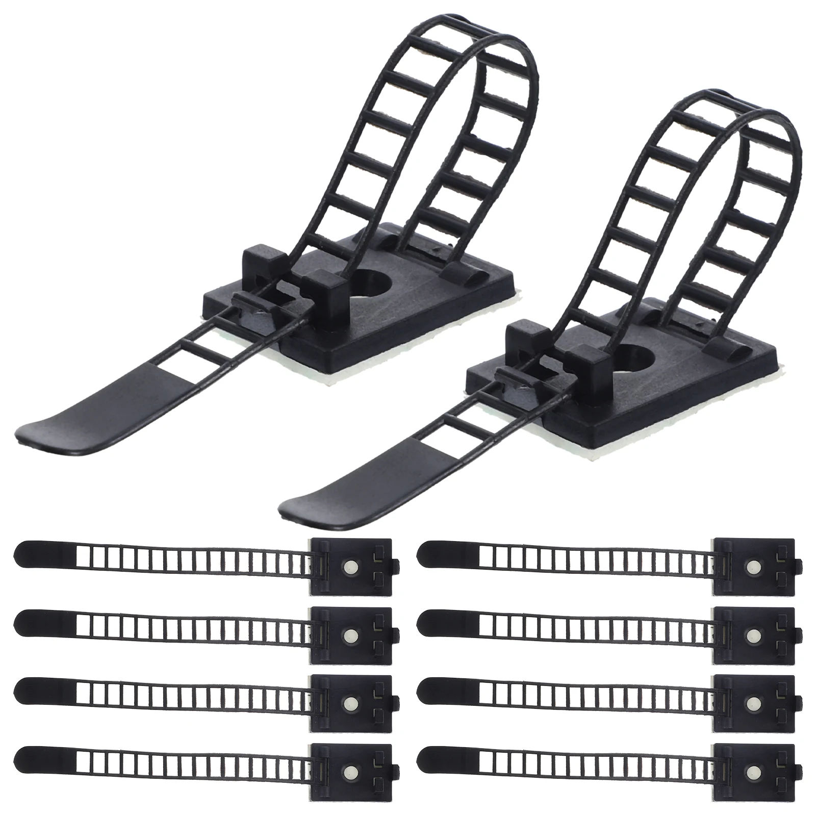 

25 pcs Cable Ties Self Adhesive Desk Wire Management Clips Black ACT17 Nylon Cable Management Organizer Versatile Useful Long