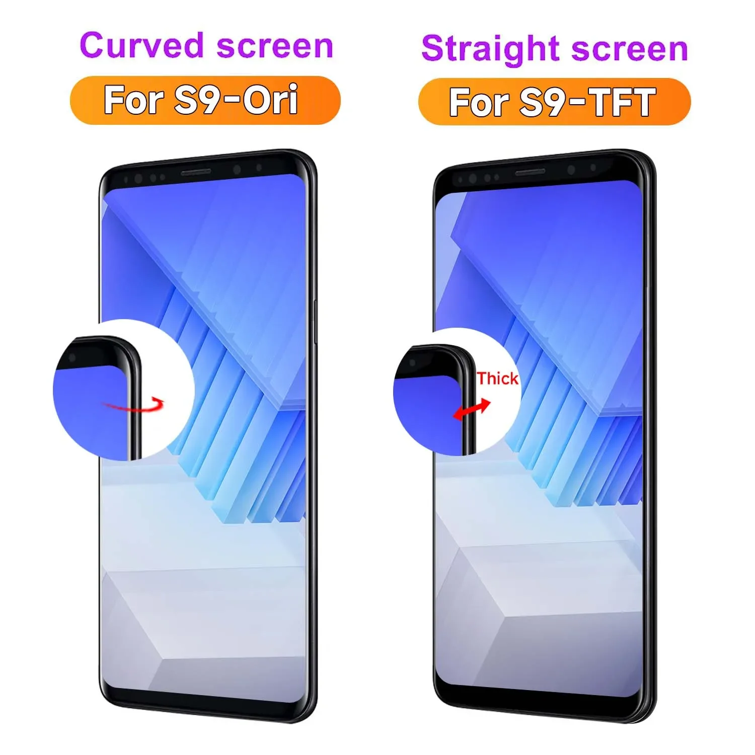 100% Tested S9 LCD with frame for SAMSUNG Galaxy S9 G960 SM-G960FD Display Touch Screen Digitizer Assembly Replacement