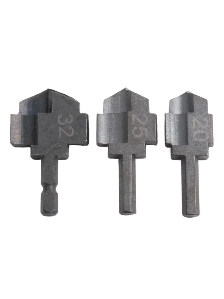 3pcs Water Pipe Expansion Drill Puncher 6.35mm Hex Shank Drill Bit Plastic Pipe Hole Expanding Plumber Hole Opener Repair Tool