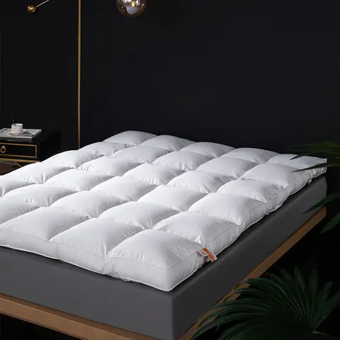 135x200 cm Premium Goose Down Mattress Topper 1200TC Fabric 8cm Thick Loft 800+ Cleanliness 1000+