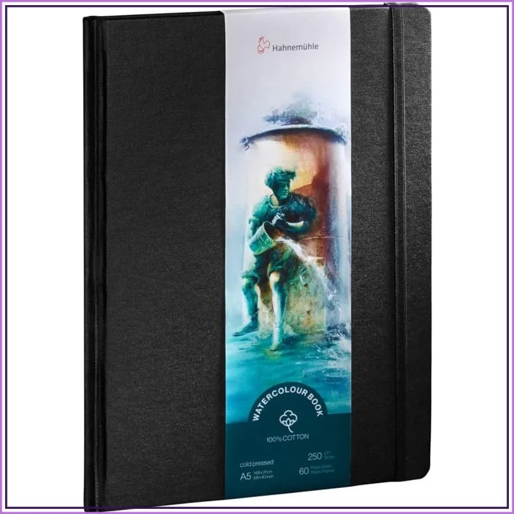 

100% Cotton Watercolor Book 5.83" x 8.27" Portrait 60 Pages