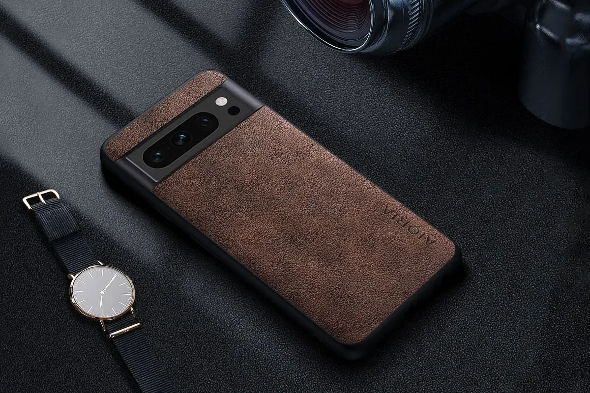 Premium Luxury leather Phone Case for Google Pixel 8 7 6 Pro 8A 7A 6A 5 5A 4A 4 XL 5G Retro Business Style Solid color cover