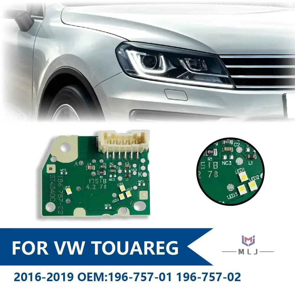 19675701 19675702 For Volkswagen Touareg 2016-2018 Daytime Running Light DRL LED Board Light Source Chip 196.757-01 196.757-02