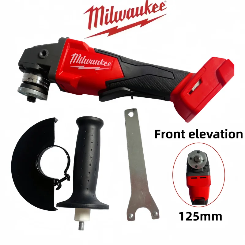 

125mm Milwaukee NEW Brushless High Power Angle Grinder Electric Wireless Polishing Variable Speed Cutting Cutting 18V Power Tool
