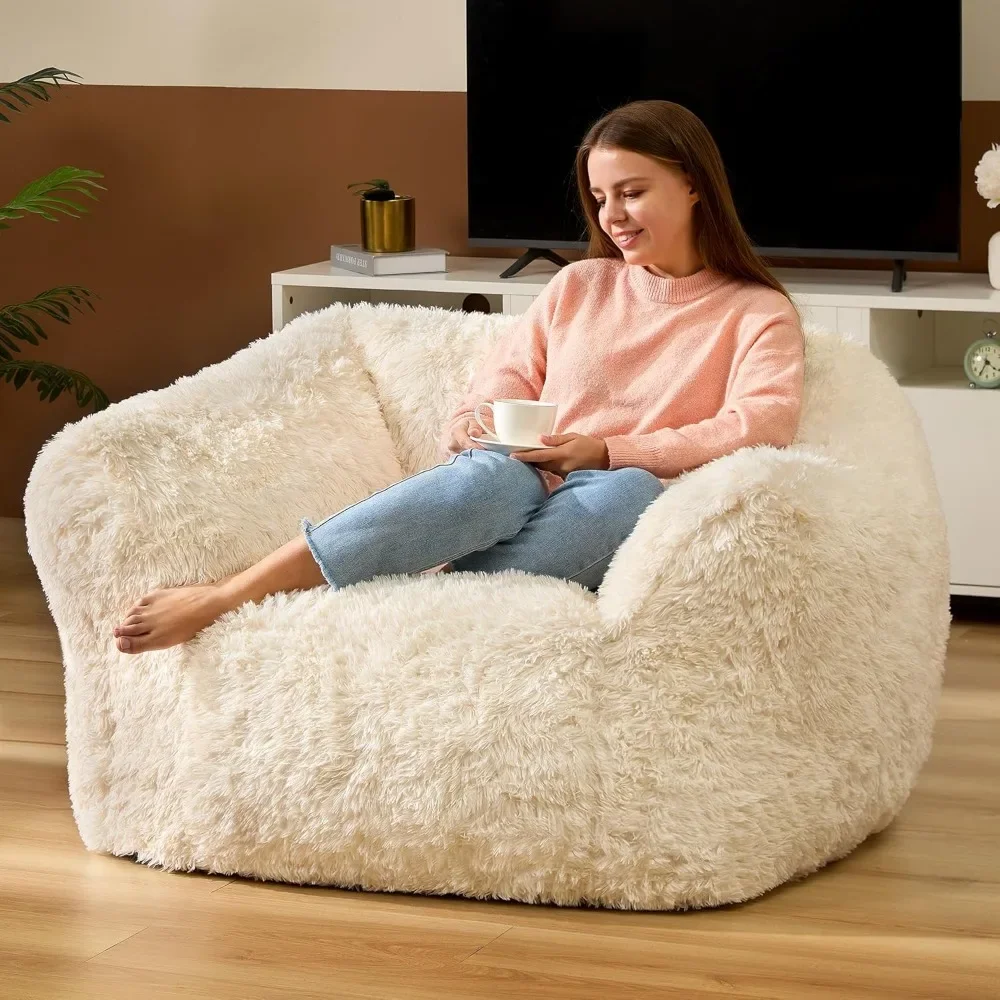 Kursi Bean Bag raksasa untuk orang dewasa, Sofa Bean Bag besar dengan sandaran lengan & busa memori isi |