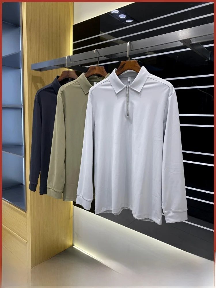 

Men's Lightweight Busin Series Outdoor f-Zip Long Sve Base irt Trendy Autumn Winter Heated Far Infrared