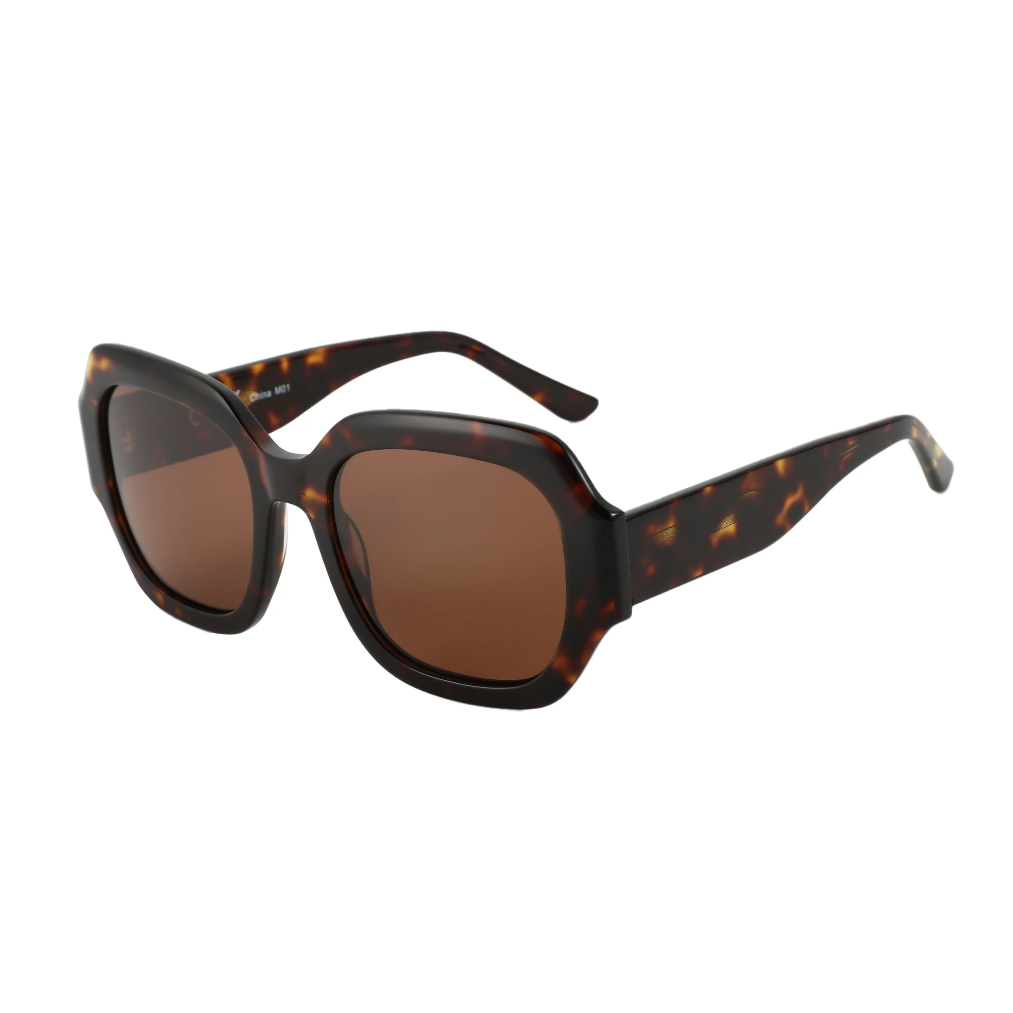 Zenottic trend hexagon polarisierte sonnenbrille frauen uv400 schutzs chirm hochwertige acetat mode sonnenbrille zs6212 – Detail 9