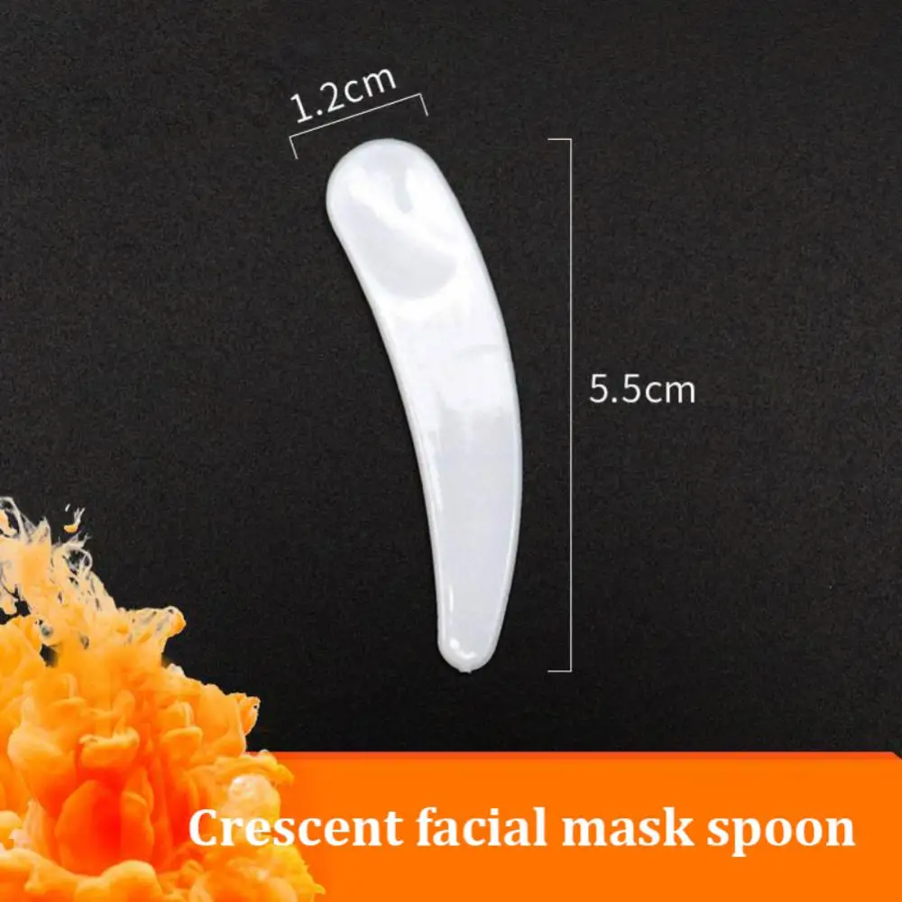 Mini Cuillère en Plastique en Forme de Masque Facial, Tampon de Grattage, Outil de Creusement pour Crème, Boue, Soins de la Peau