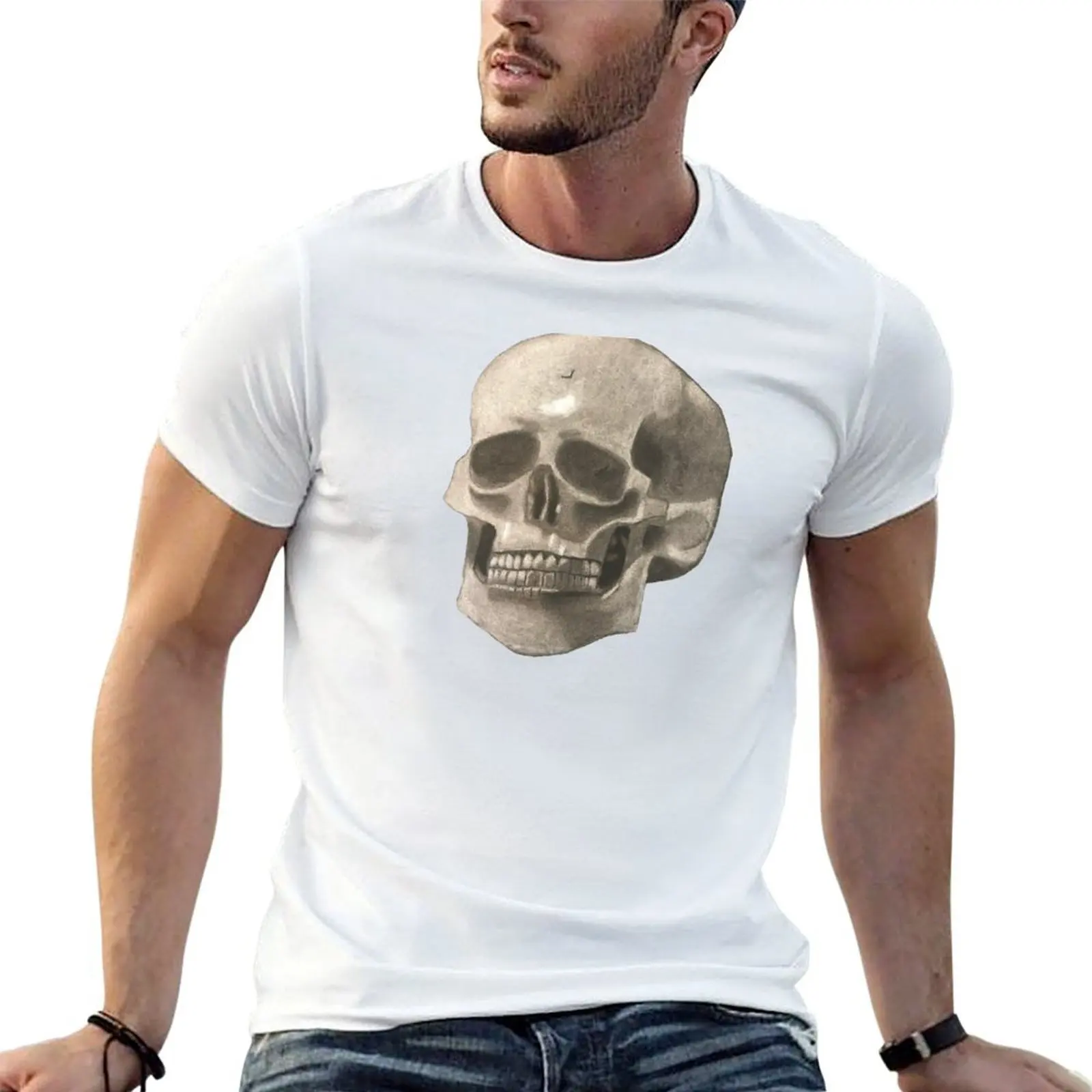 Skull T-Shirt t shirts for man graphic vintage cotton t shirt man T-Shirt