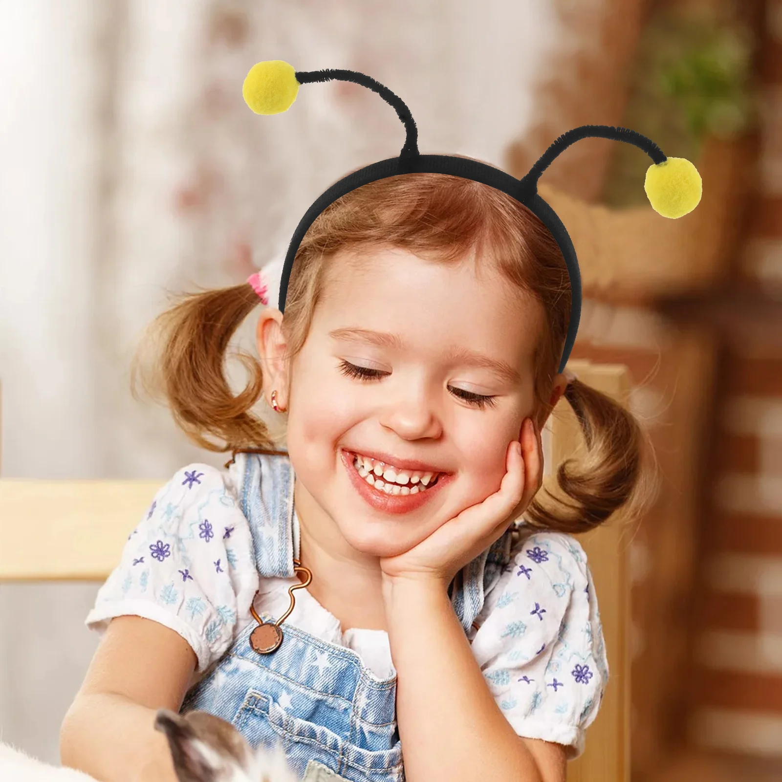 

9Pcs Cute Animal Headbands for Soft Pompom Antenna Design Vibrant Colors Comfortable Wear Ideal for School Performances