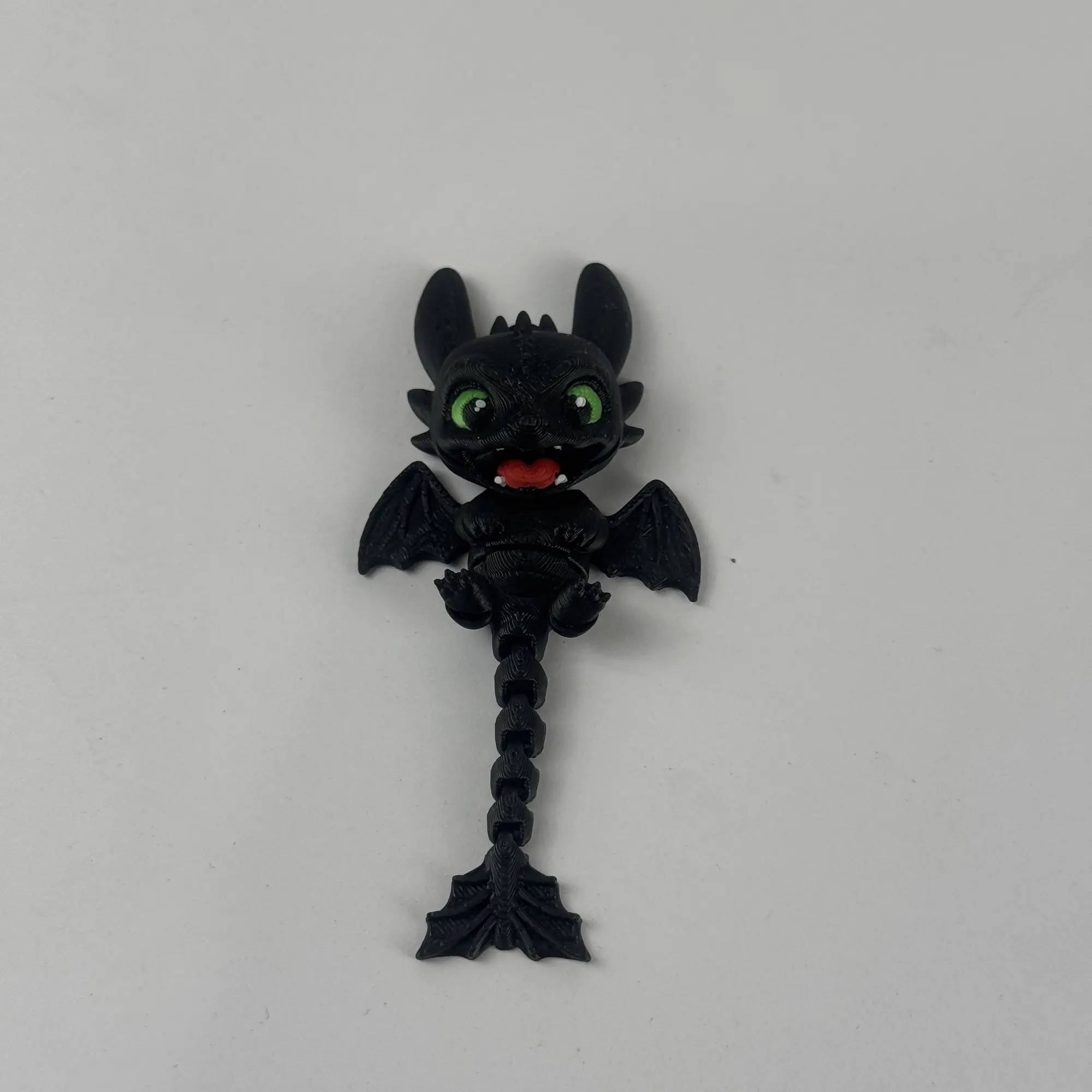 3D Printed Articulated Dragon Pendant Night Fury Light Fury How To Train Your Dragon Toothless Keychain Bag Charm Ornament view 5
