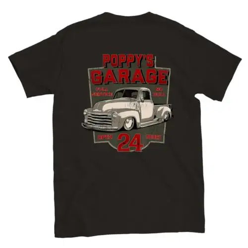 Poppy's Garage - 47 - 54 Pickup - Back Print - T-shirt