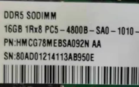 

Для DDR5 16G 1RX8 4800B HMCG78MEBSA092N MTC8C1084S1SC48BA1