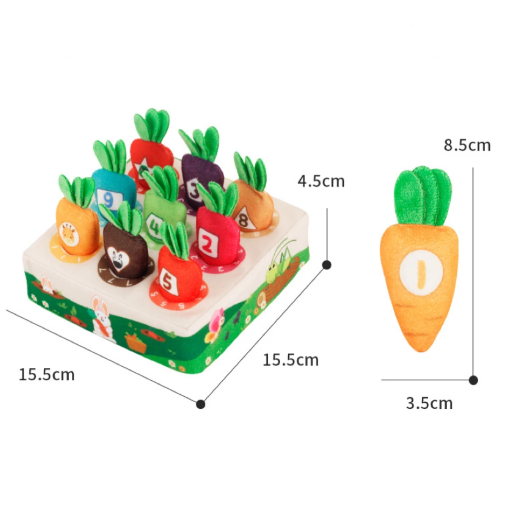 Cotton Radishes Montessori Toy Color digits shape and Animals Educational Toys For Preschool Sensory Activity Development Game